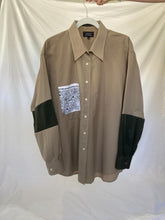Load image into Gallery viewer, Tan and Olive Bandana Button Down