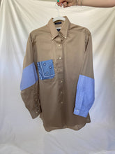 Load image into Gallery viewer, Tan and Denim Bandana Button Down