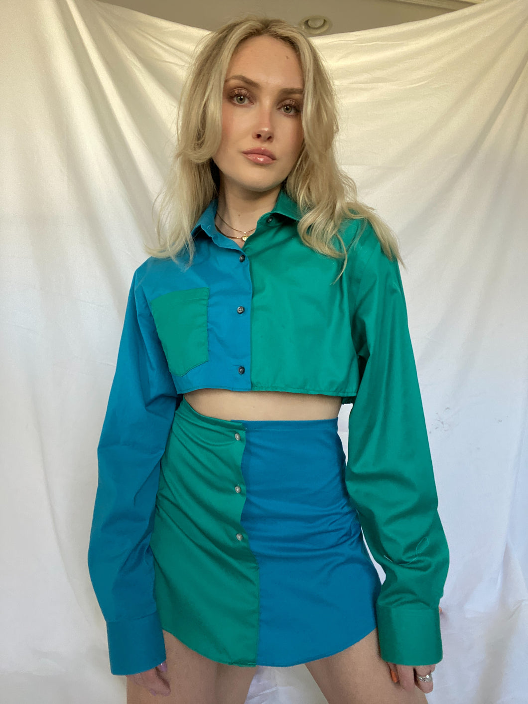 Turquoise Shirt Set
