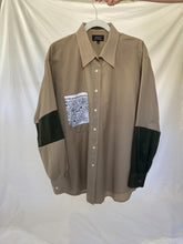 Load image into Gallery viewer, Tan and Olive Bandana Button Down
